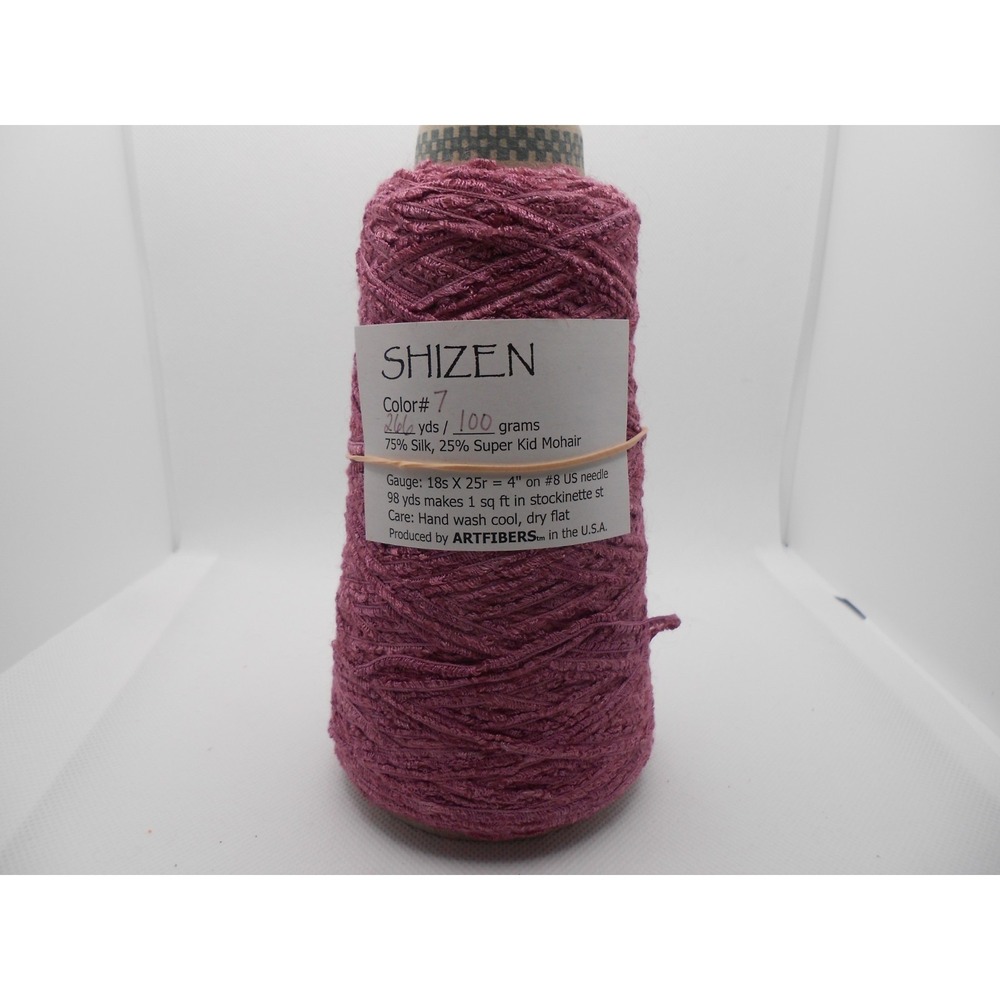 ARTFIBERS‎ SHIZEN Pink Yarn 75% Silk 25% Super Kid Mohair 266 YDS 100 GMS  USA
